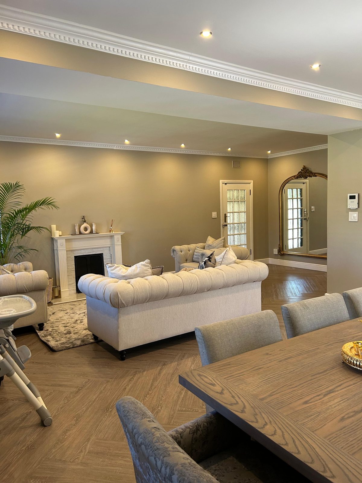 Living area detail of Allegro X Persimmon vinyl planks