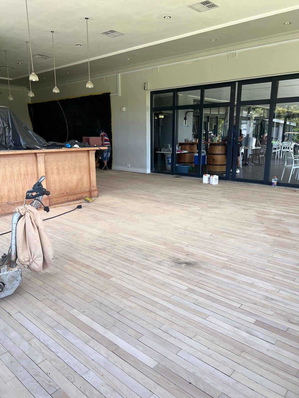Sanded and sealed timber floor with a fresh protective finish